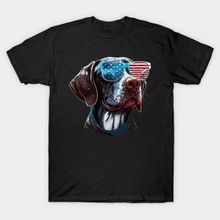 Pointer dog 4th of July T-Shirt